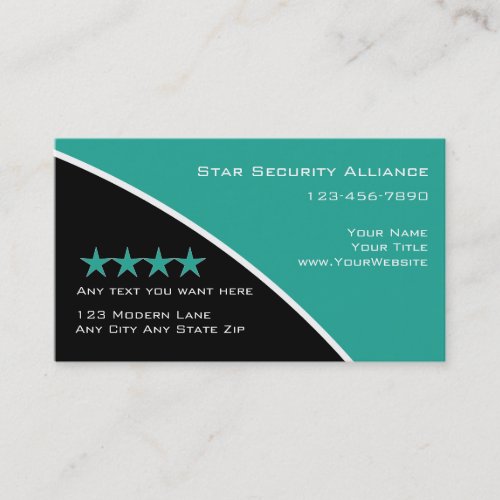 Security Consultant Business Cards