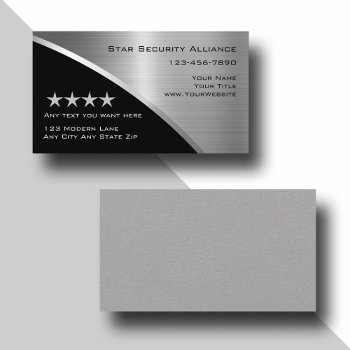 Security Consultant Modern Business Cards by Luckyturtle at Zazzle