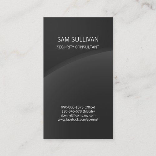 Security Consultant Special Skills Dark Horizon Business Card