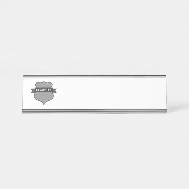 Security Desk Name Plate | Zazzle