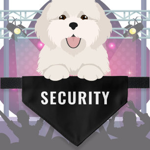 SECURITY Dog Bandana Celebrity Halloween Costume Pet Bandana Collar