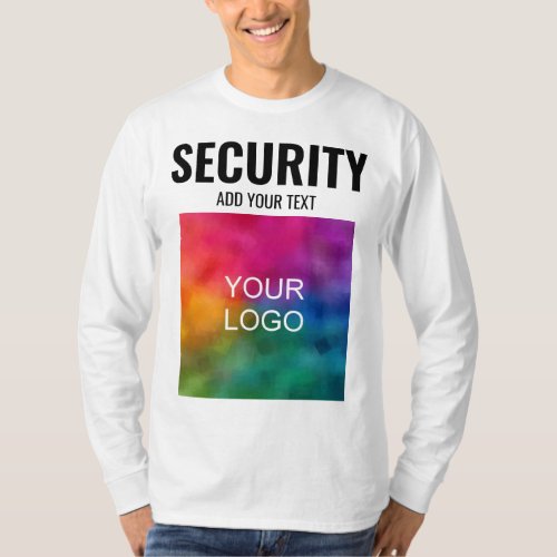 Security Double Sided Template Modern Mens T_Shirt