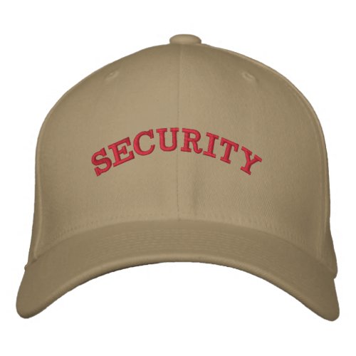 Security Embroidered Baseball Cap