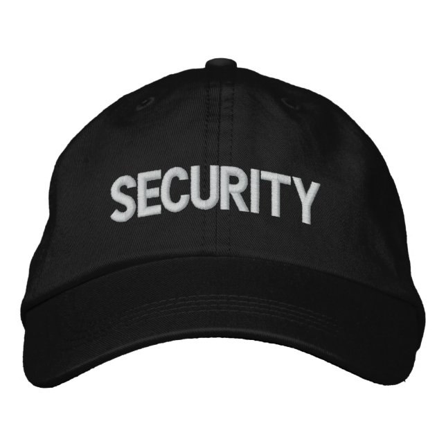 Security Embroidered Baseball Hat (Front)