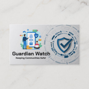 Security Fingerprint Scan Graphics   Technology Business Card