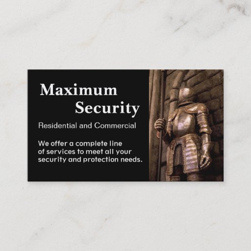 Customizable Security Firm Business Cards