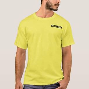SECURITY Gaurd Bouncer Staff Yellow 2Sided T-Shirt
