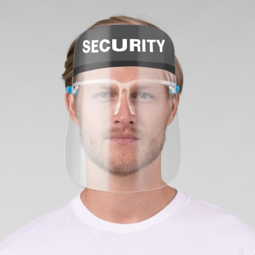Security Gray Hat Image or Personalize Occupation Face Shield