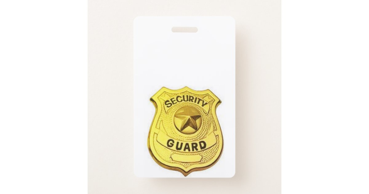 Security Guard Badge Zazzle 2616