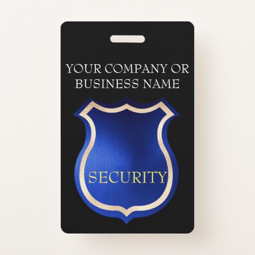 Security Guard Badge with Company Name