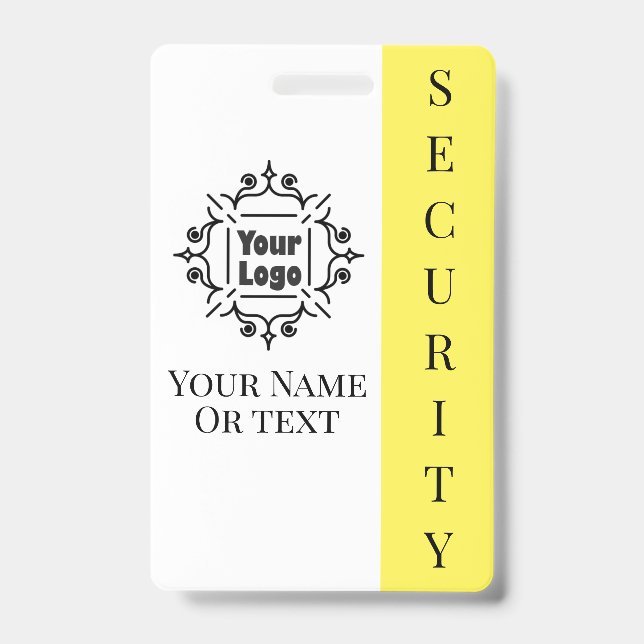 Security Guard Employee ID with Custom Logo Badge (Front)