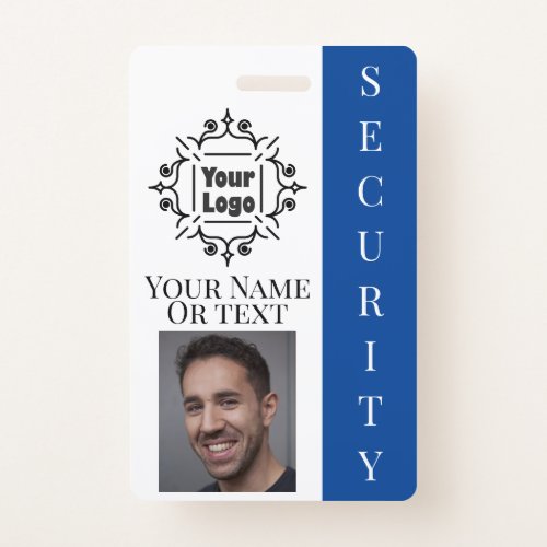Security Guard Employee ID with Logo and Photo Badge
