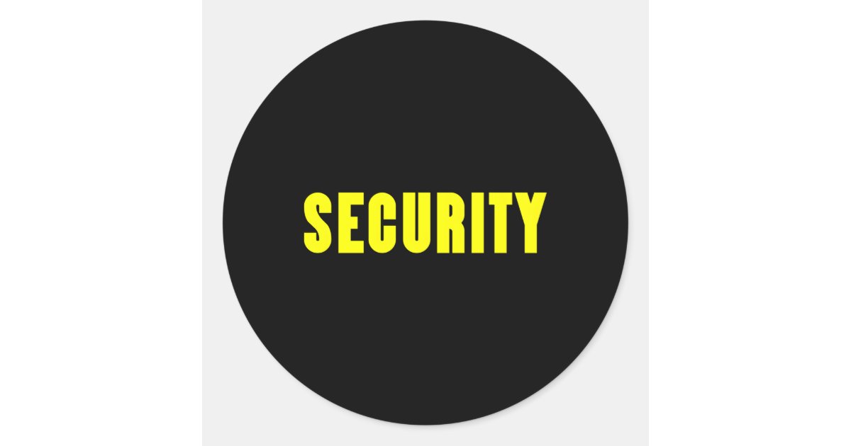 Security Guard For Security Staff Classic Round Sticker | Zazzle