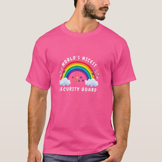 Security Guard Girl Job Profession Security Servic T-Shirt (Front)
