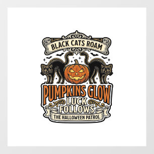 Security Guard Halloween Shirt with Black Cats & P Floor Decals
