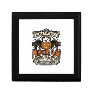 Security Guard Halloween Shirt with Black Cats & P Gift Box