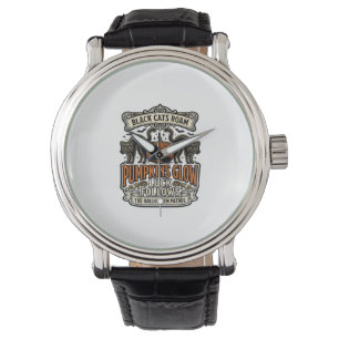 Security Guard Halloween Shirt with Black Cats & P Watch