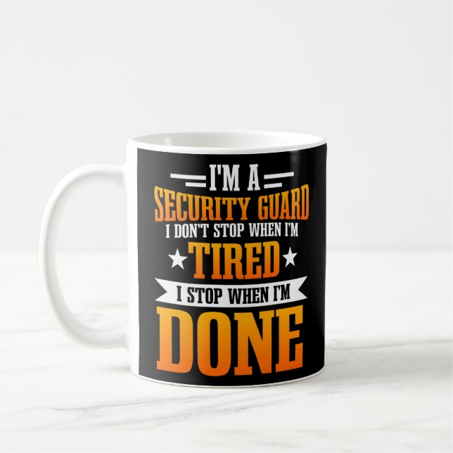 Security Guard Inspector Officer Watchman Custodia Coffee Mug (Left)