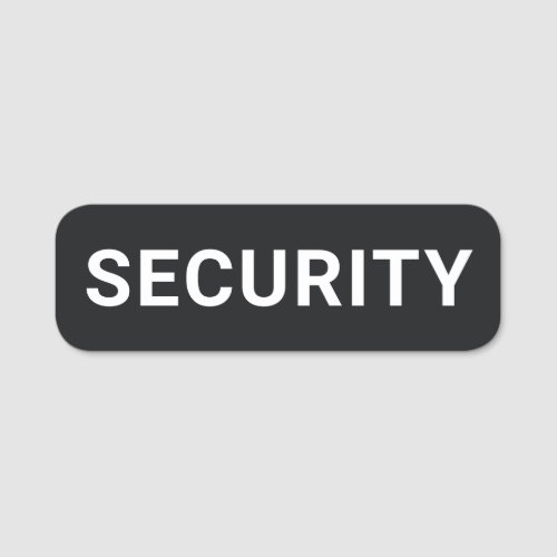 Security Guard Name Tag