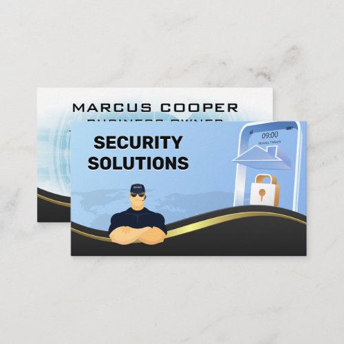 Security Guard  Phone Lock Tech Business Card