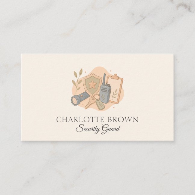 Security Guard Safety Protection Surveillance Business Card