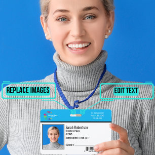 Security ID Employee Badge - Horizontal