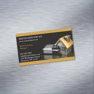 Security Insurance Business Card Magnet