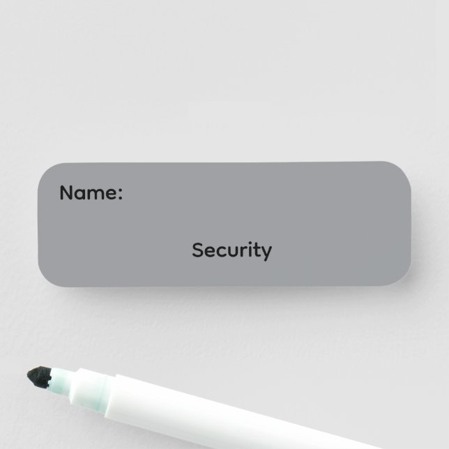 Security Magnetic Button Name Tag (In Situ)