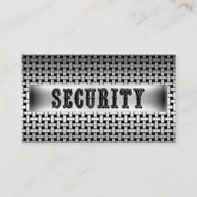 Security Metal Look Business Card (Front)