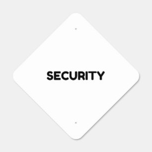 Security Metal Sign