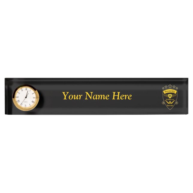 Security Name Plate (Front)