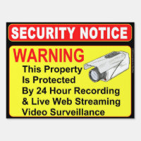 SECURITY Notice Surveillance Sign