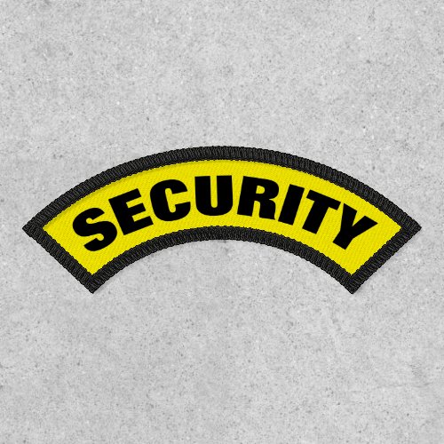 Security or Name _ Curved Simple Type Black Yellow Patch