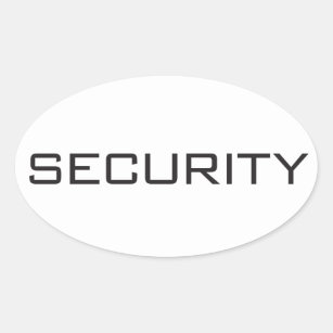 Security Oval Sticker