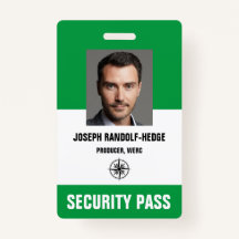 SECURITY PASS - Photo I.D. Badge
