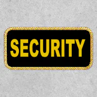 Security Officer Black And Gold Badge Patch, Zazzle