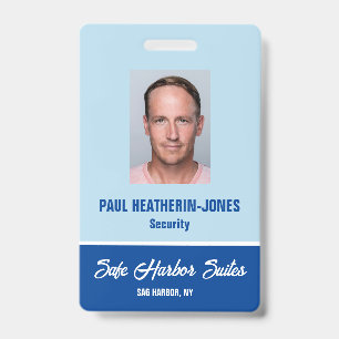 Security Photo I.D. Badge