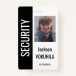 Security Photo Logo Code Template Black and White Badge