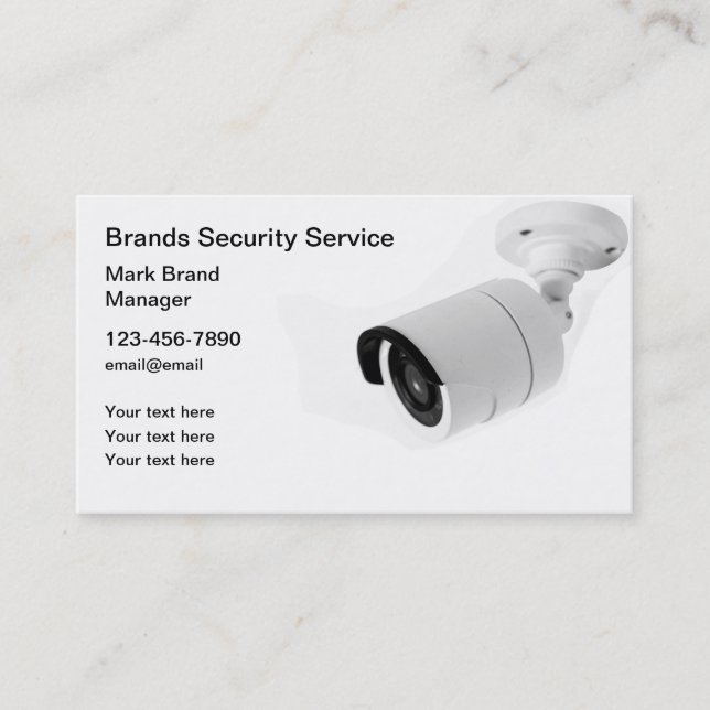 Security Products Business Cards (Front)