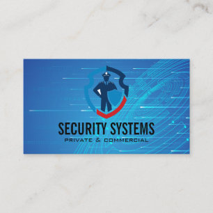Security Protection Online Tech Business Card