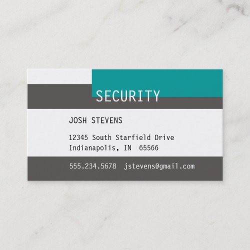 Security Protection Service Business Card