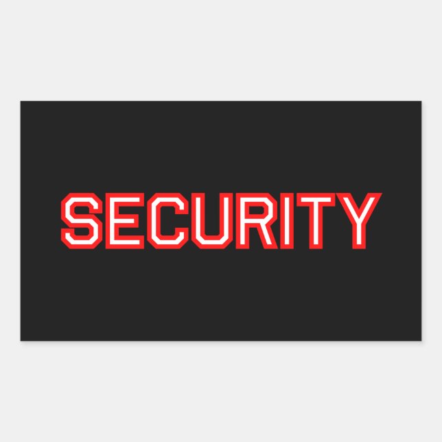 Security Rectangular Sticker (Front)