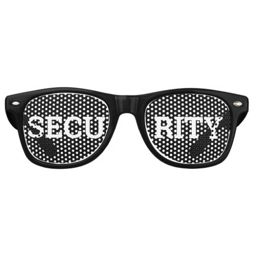 SECURITY retro Shades  Fun Party Sunglasses