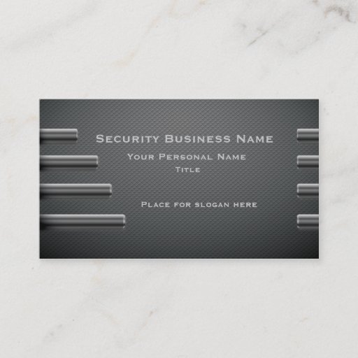 Customizable Security Service Business Business Card