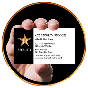 Security Service Simple Business Cards by Luckyturtle at Zazzle