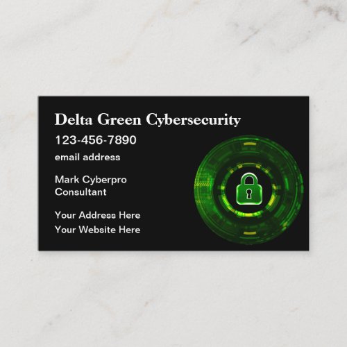 Security Services Cybersecurity  Business Card
