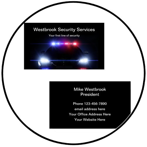 Security Services Modern Business Card