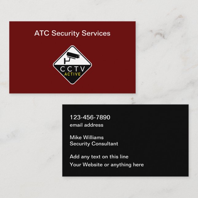 Security Services Online Custom Business Cards (Front/Back)