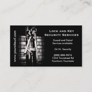 Security Services - Skeleton Key Ring Business Card by CountryCorner at Zazzle