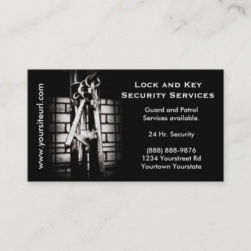 Security Services _ Skeleton Key ring Business Card